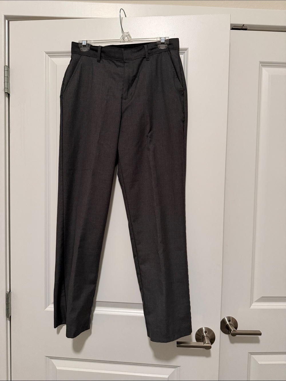 Van Heusen Charcoal Straight-Leg Dress Pants
